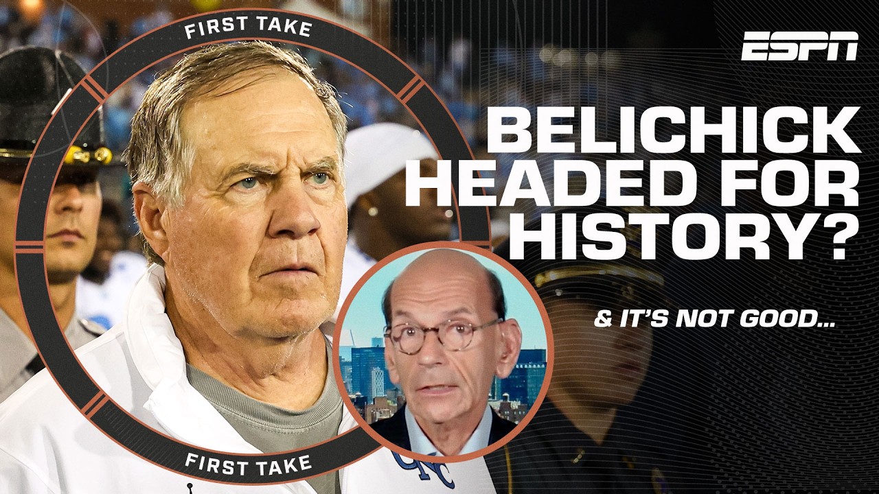 Paul Finebaum calls Bill Belichick’s North Carolina an ‘ABJECT DISASTER!’ 😮 | First Take