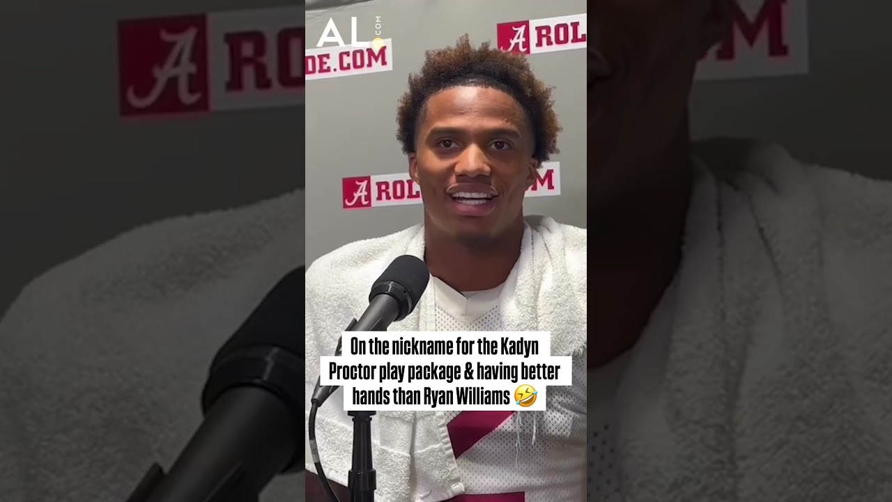 On the nickname for the Kadyn Proctor play package and having better hands than Ryan Williams 🤣