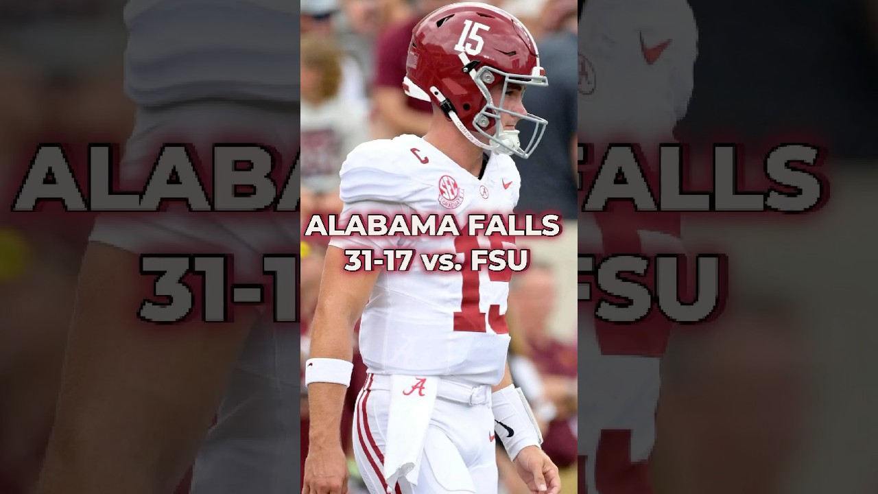 Alabama Football Loses 31-17 vs. Florida State In Week 1 Of The 2025 College Football Season #shorts