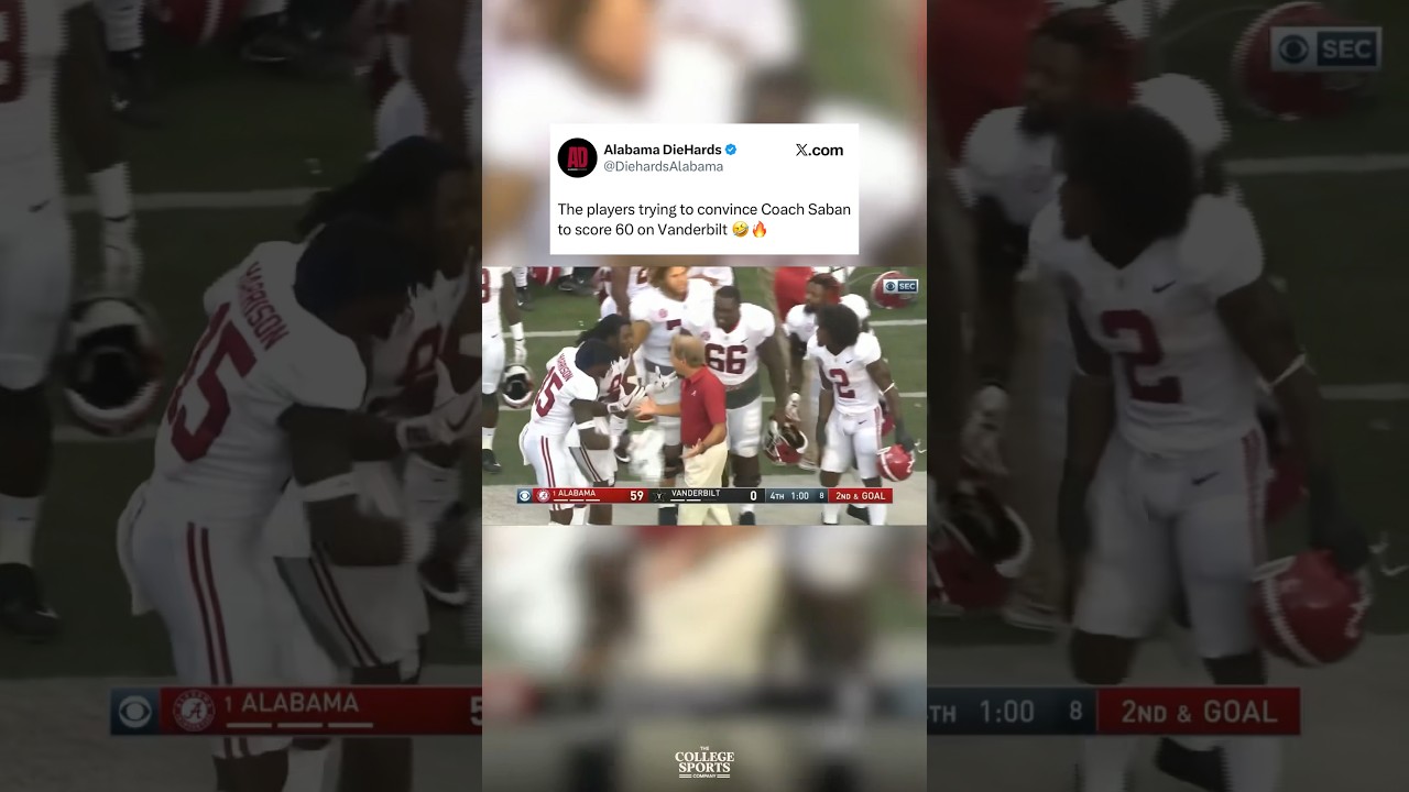 2017 Alabama was pleading with Nick Saban to drop a 60 burger on Vandy 🤣