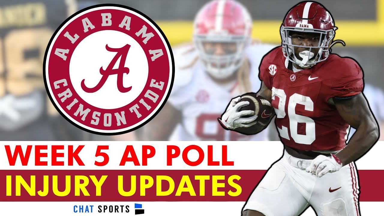Alabama Football Falls In Week 5 AP Poll | Jam Miller & Tim Keenan Injury Update Before Georgia Game