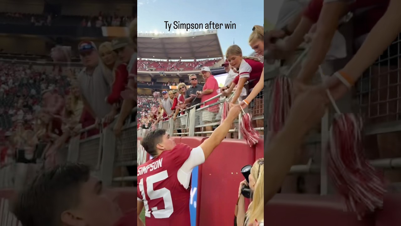 Ty Simpson after getting W for Alabama #alabama #vanderbilt #collegegameday #sports