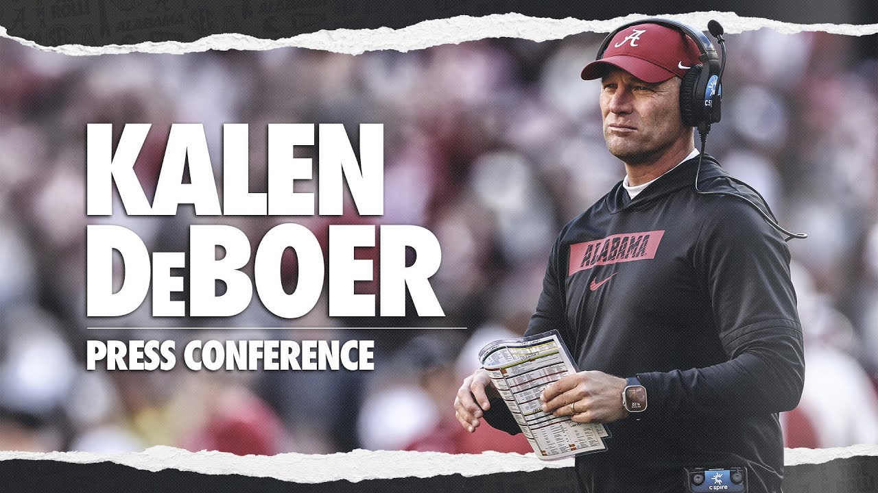 Watch Coach DeBoer and coordinators preview Alabama football’s SEC road matchup against Missouri.