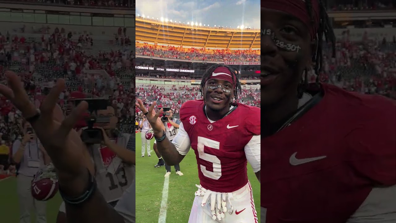 Germie Bernard walks off the field following Alabama’s 30-14 win over Vanderbilt