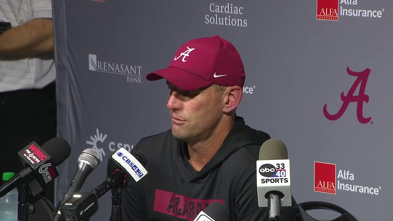 Alabama football news conference – HC Kalen DeBoer