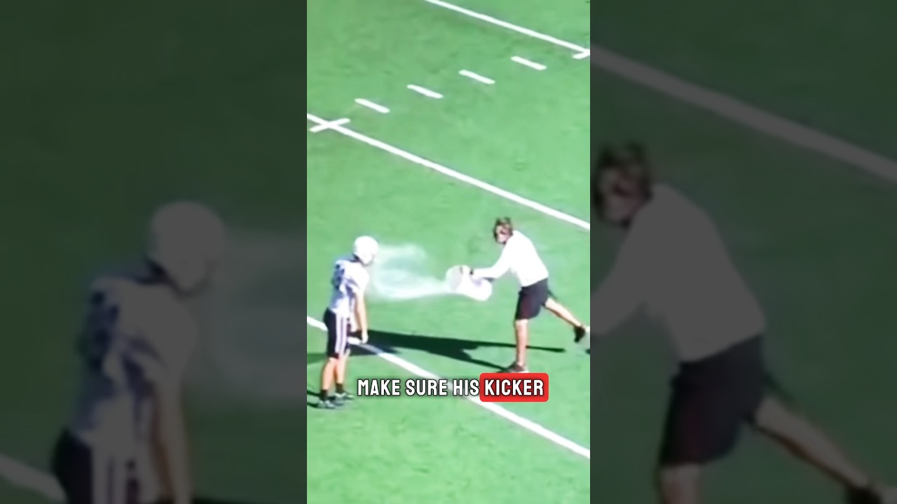 He made them practice with the sprinklers on! #shorts #alabama #football