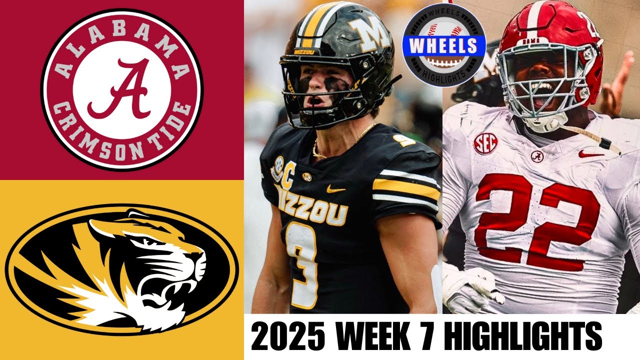 #8 Alabama vs #14 Missouri | Week 7 | 2025 College Football Highlights
