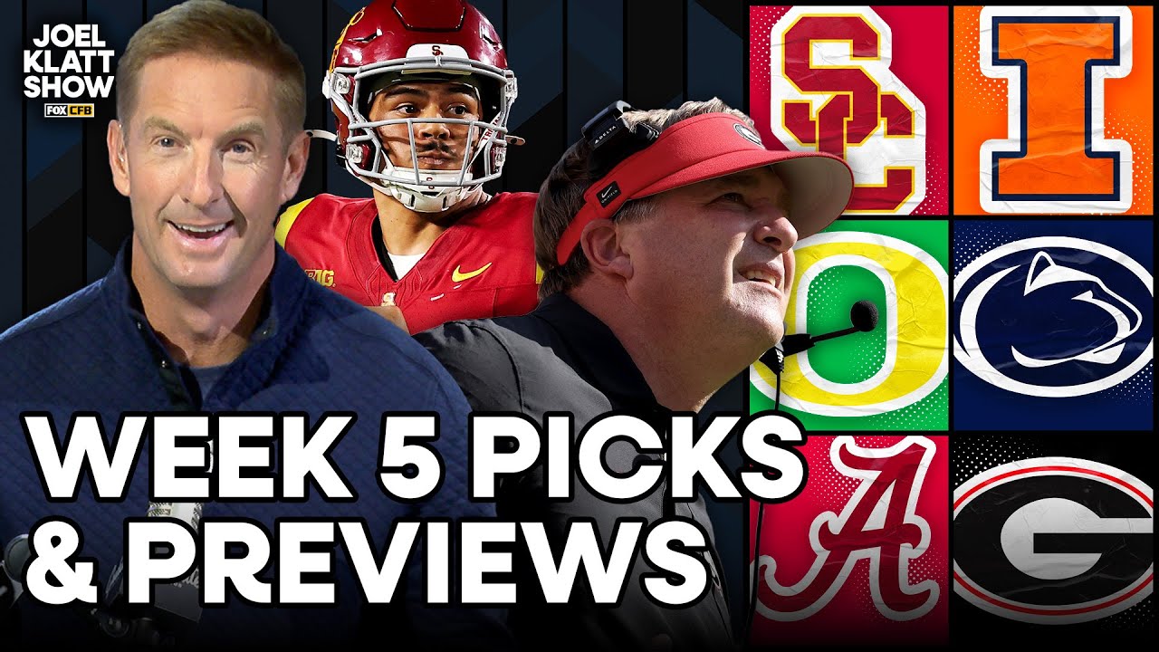 Week 5 College Football Picks: Oregon-Penn St, Alabama-Georgia, Ohio St-Washington & More!