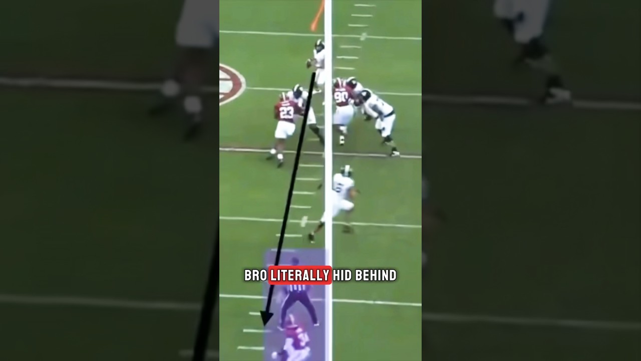 He used the ref to get an interception! #shorts #alabama #vanderbilt