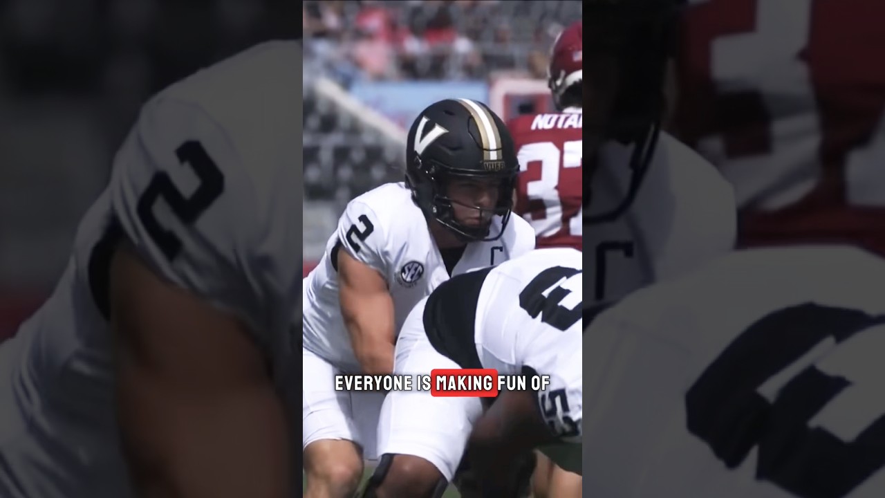 He was practicing taking a knee! #shorts #vanderbilt #alabama