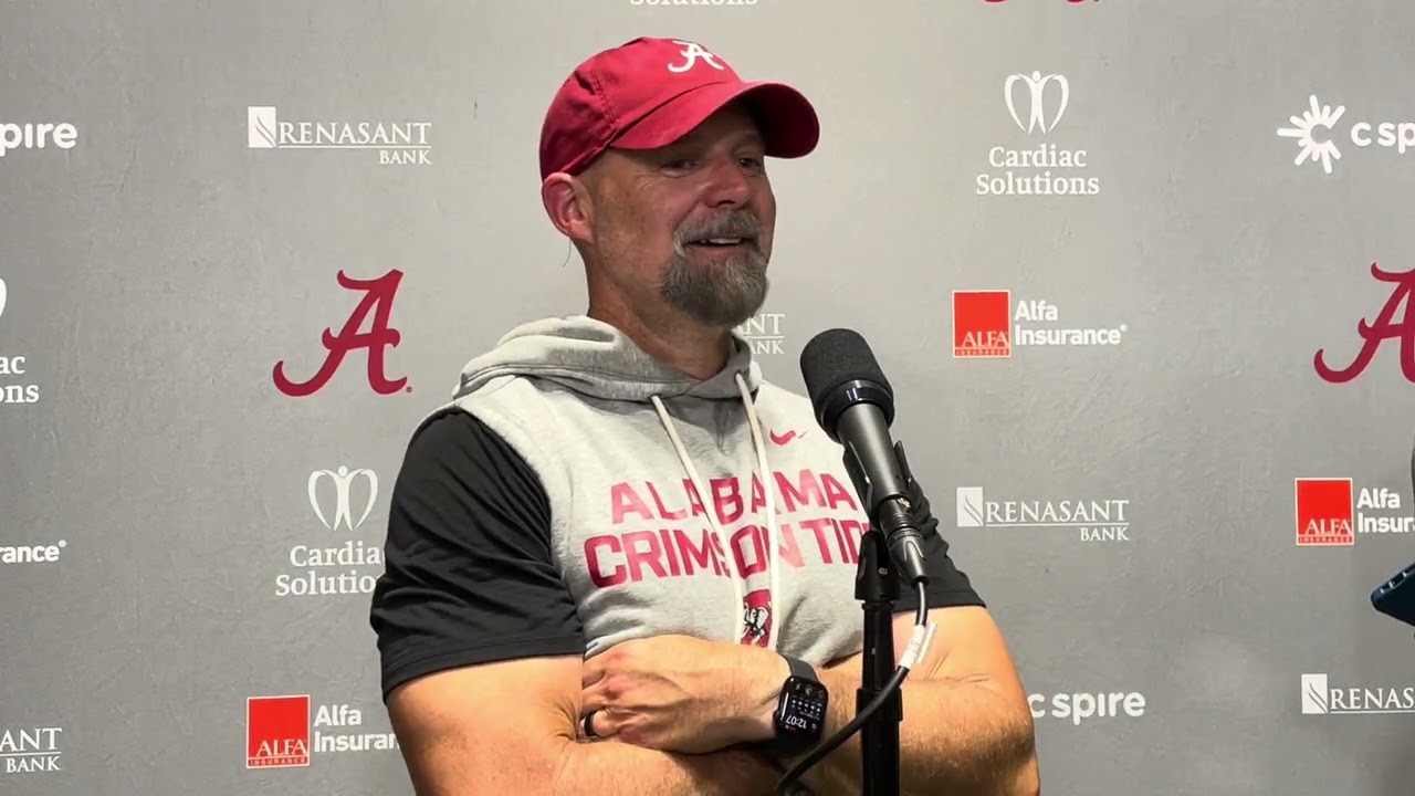Alabama Football OC Ryan Grubb discusses Ty Simpson being named QB1