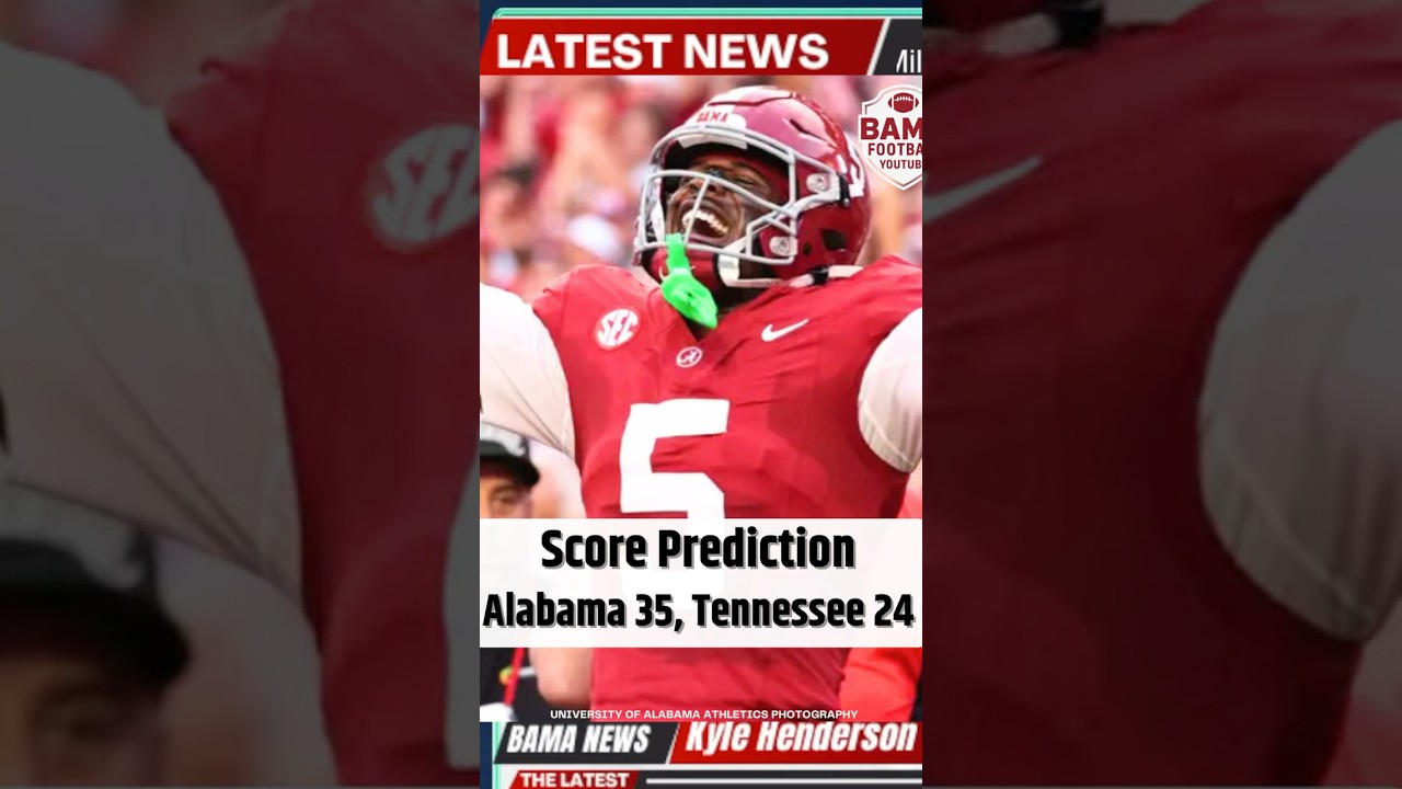 SCORE PREDICTION is in for Alabama vs. Tennessee… Do you agree? #rolltide #Alabamafootball