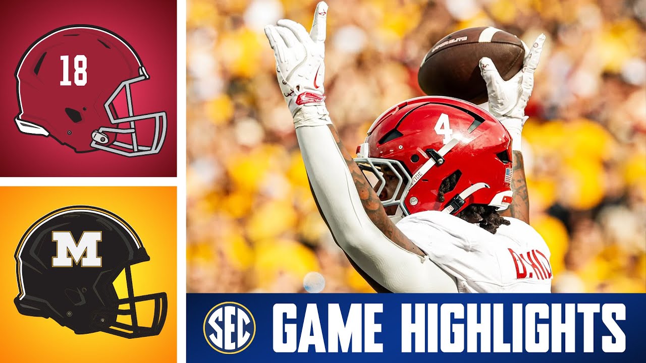 No. 8 Alabama Crimson Tide at No. 14 Missouri Tigers | Game Highlights | 2025 SEC Football