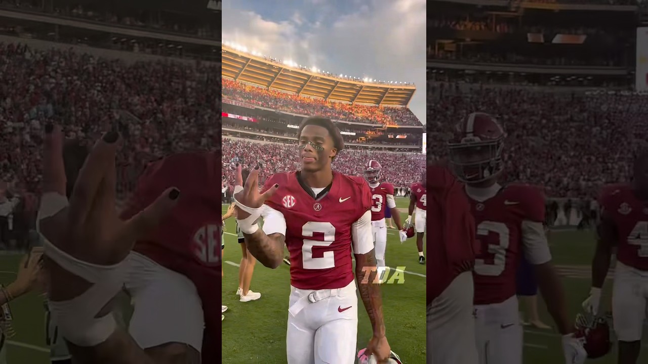 Alabama leaving the field after beating Vanderbilt