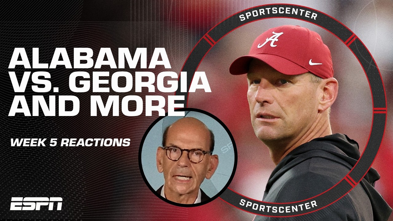 Georgia got EXPOSED & Alabama was BRILLIANT 😯 Paul Finebaum reacts to Week 5 action | SportsCenter