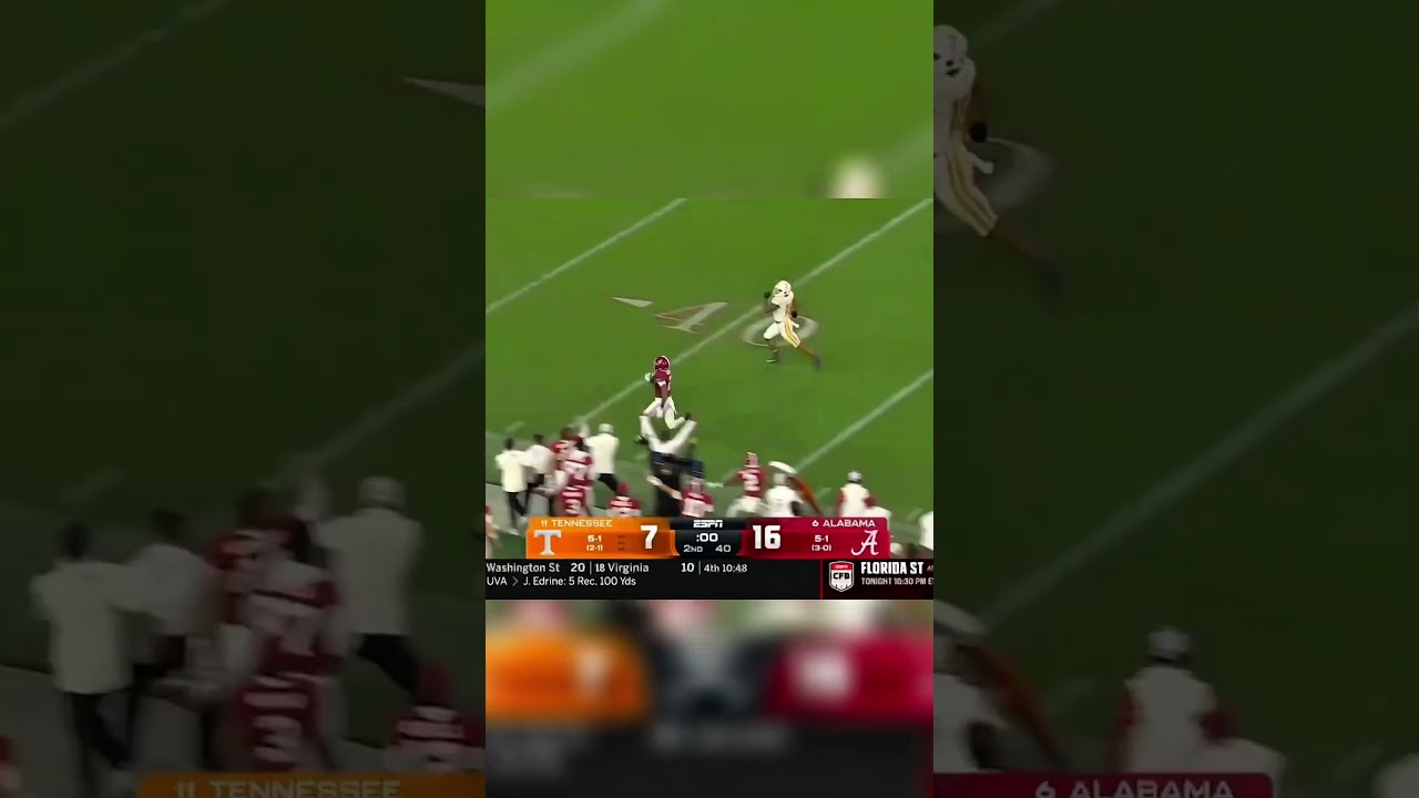 BAMA IS ALIVE😳 #nfl #football #alabama #tennessee #sports #shorts