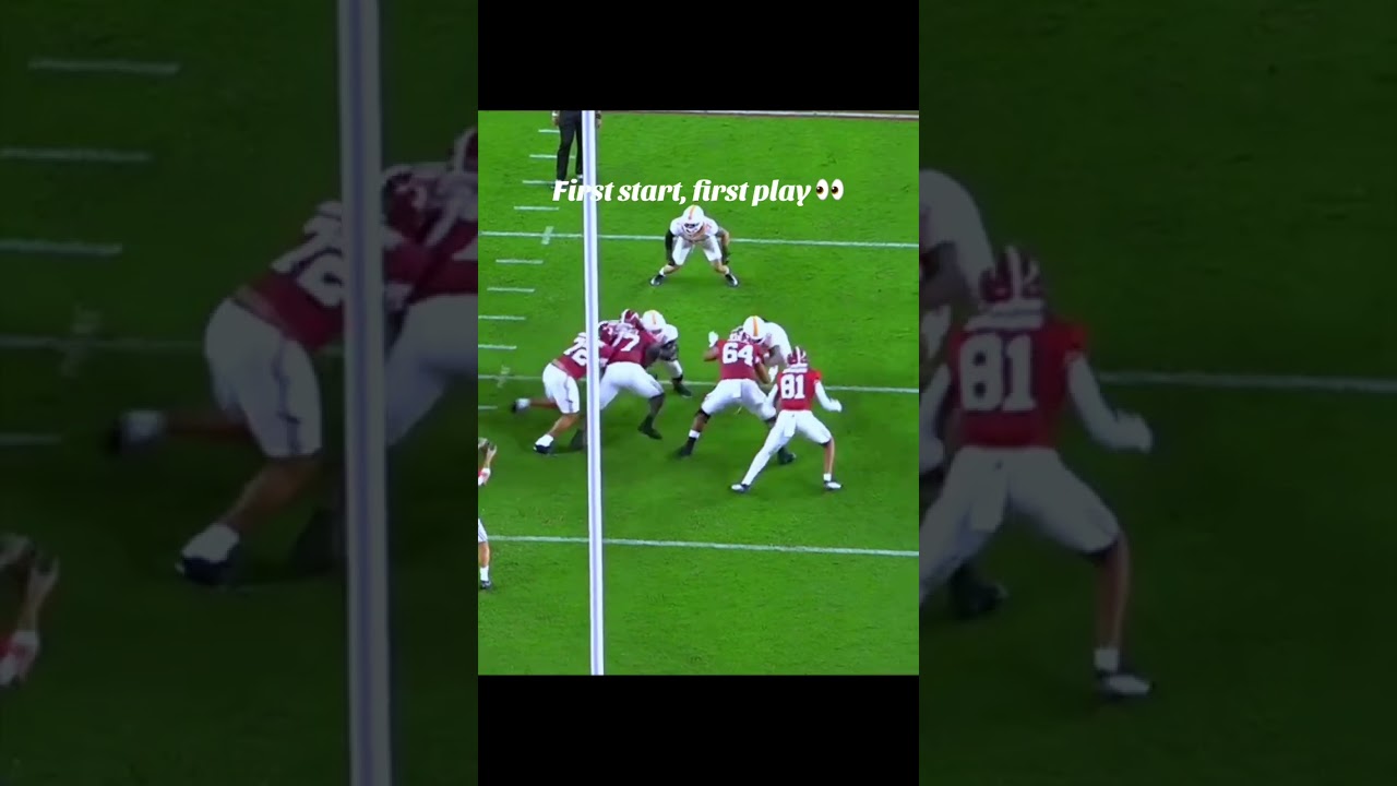 No. 64 Michael Carroll got his first start for Alabama football against Tennessee